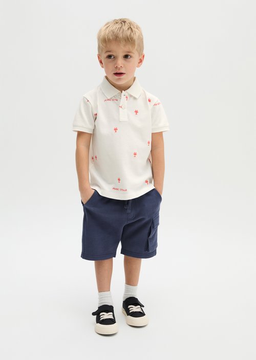 KIDS-BOYS polo shirt — White Cotton