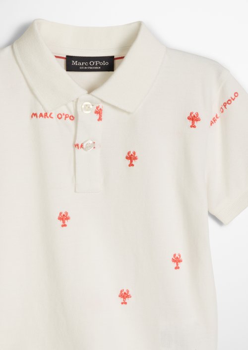 KIDS-BOYS polo shirt — White Cotton