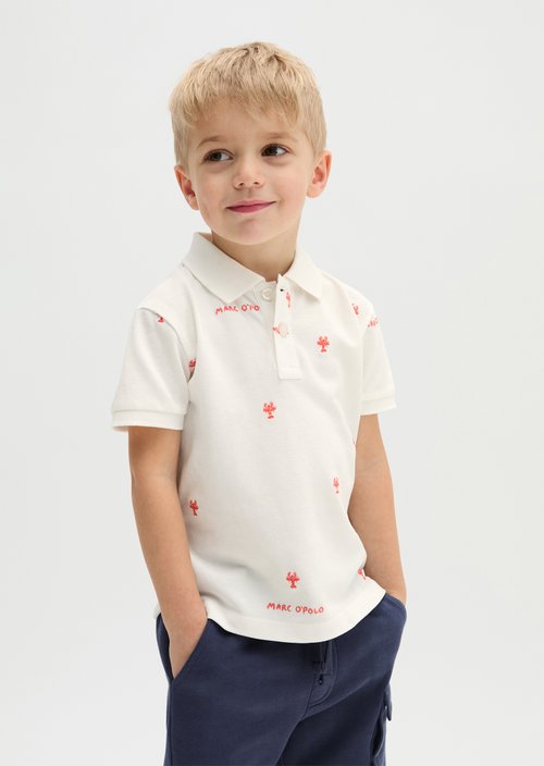 KIDS-BOYS polo shirt — White Cotton