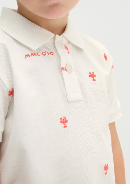 KIDS-BOYS polo shirt — White Cotton