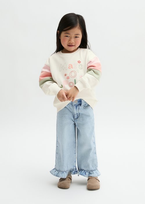 KIDS-GIRLS Jeans — Mid Blue Denim