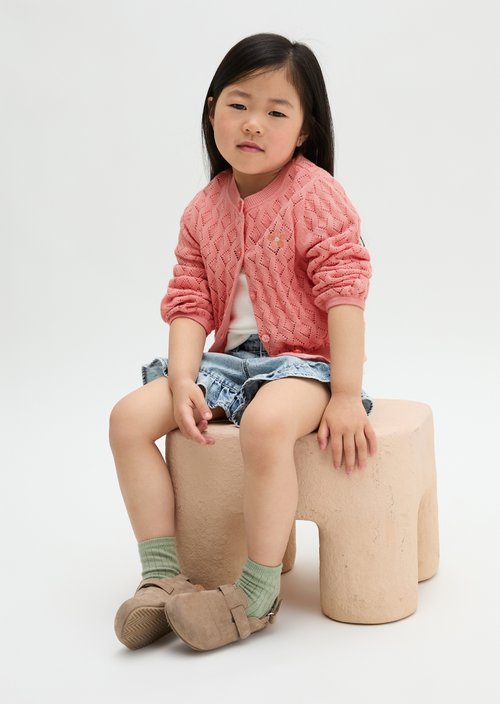 KIDS-GIRLS cardigan — Red