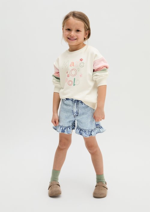 KIDS-GIRLS denim shorts — Mid Blue Denim