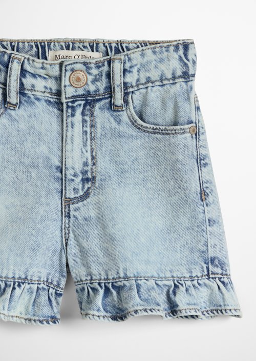 KIDS-GIRLS denim shorts — Mid Blue Denim (alternate view)
