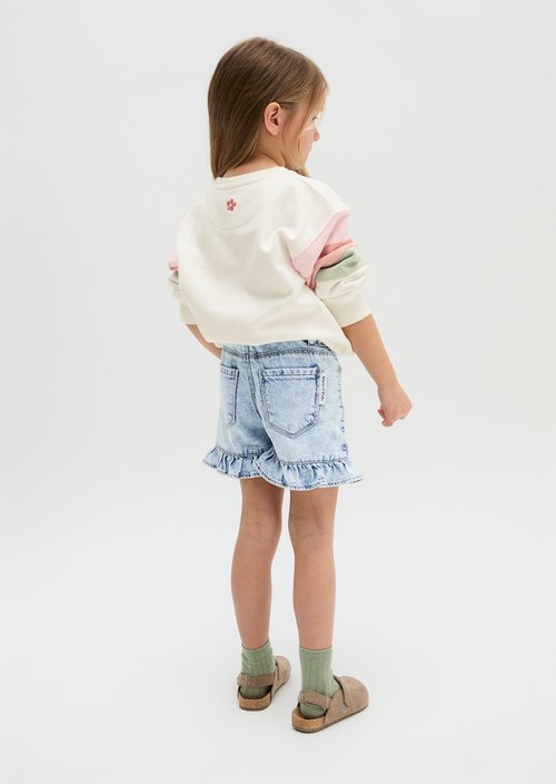 KIDS-GIRLS denim shorts — Mid Blue Denim