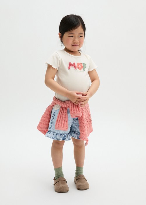 KIDS-GIRLS T-Shirt — White Cotton