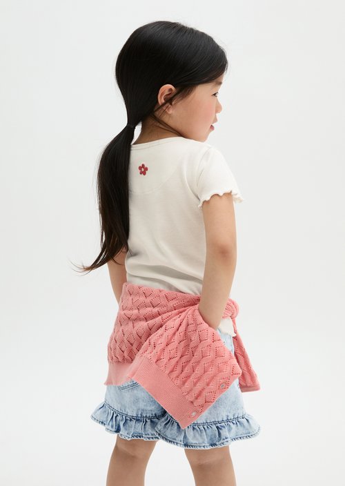 KIDS-GIRLS T-Shirt — White Cotton