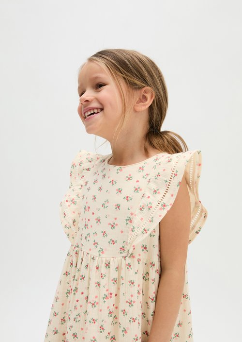 KIDS-GIRLS dress — White Cotton
