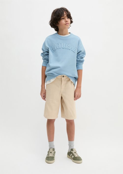 TEENS-BOYS Bermuda — Linen Beige