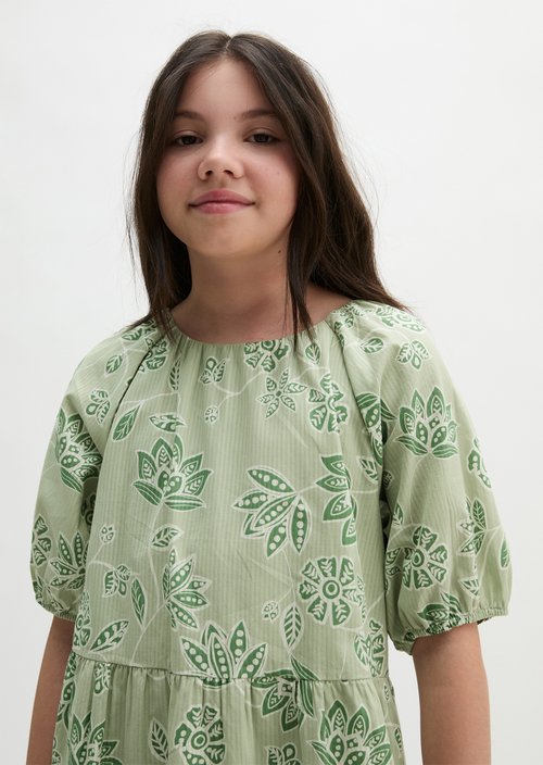 TEENS-GIRLS tiered dress — Green