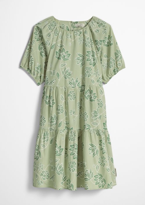 TEENS-GIRLS tiered dress — Green