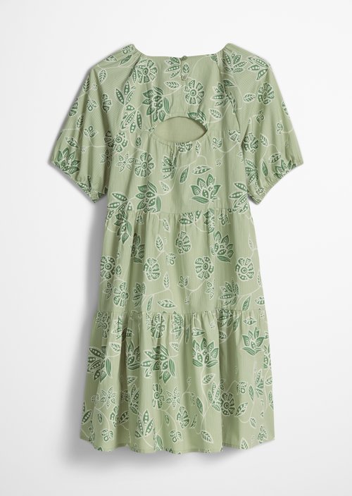TEENS-GIRLS tiered dress — Green