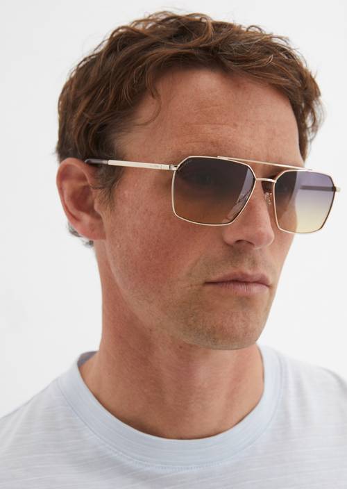 Herren-Sonnenbrille Gold - Produkt Bild 2