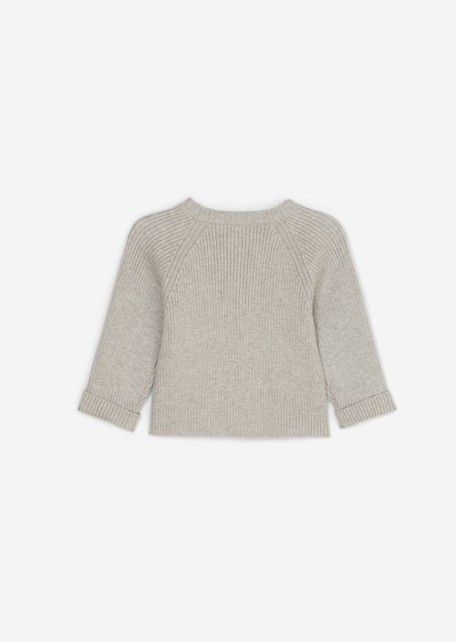 UNISEX-BABYS Cardigan — Greige Mel.