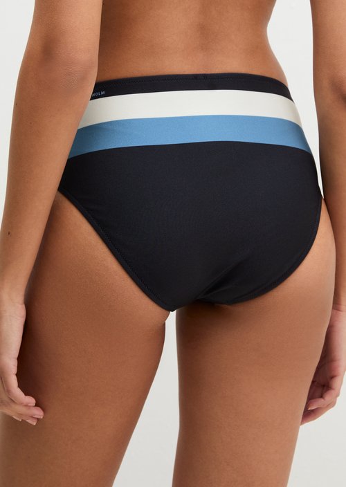 High-waist bikini briefs — Blue Q866