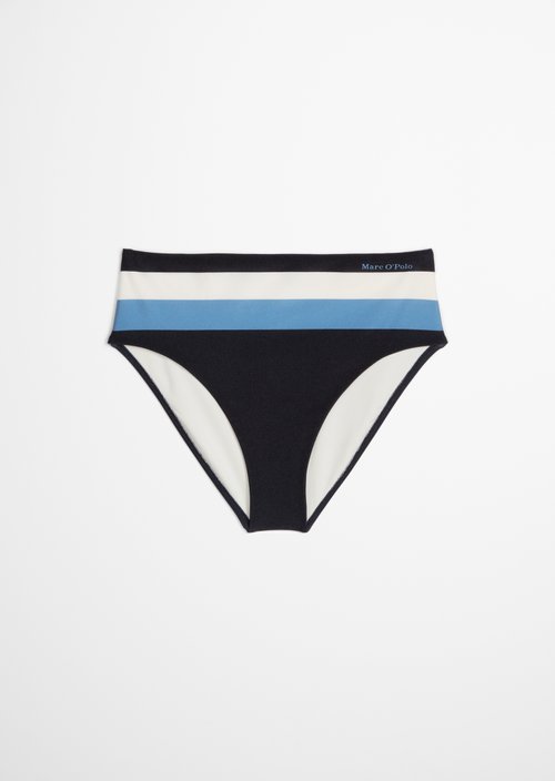 High-waist bikini briefs — Blue Q866