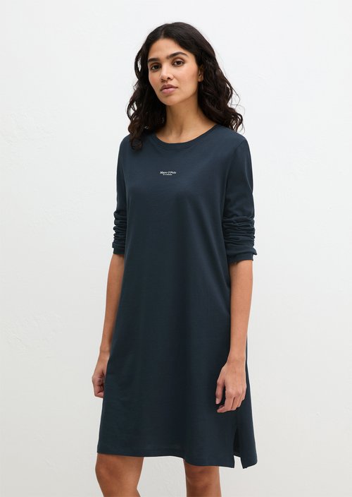 Long sleeve lounge dress — Dark Navy Q898