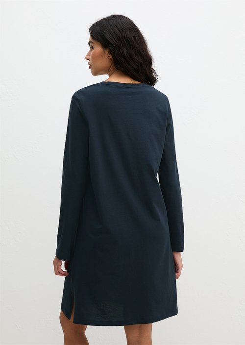 Long sleeve lounge dress — Dark Navy Q898