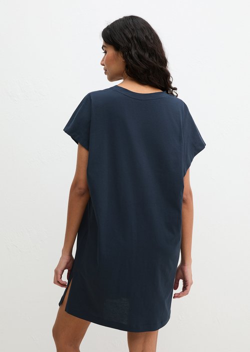Short lounge shirt — Dark Navy Q898