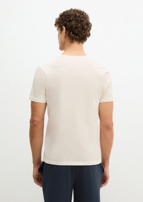 Lounge T-shirt regular — White Cotton Q152