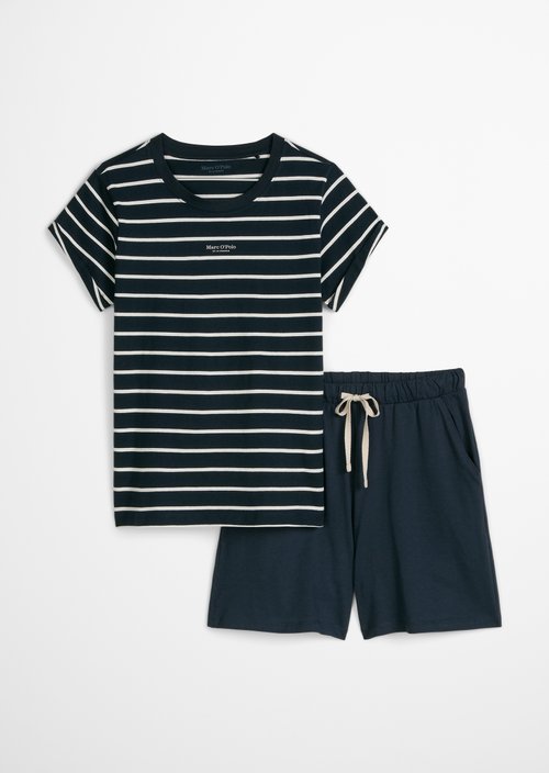 Lounge pyjama set — Dark Navy Stripe/Dark Navy 1