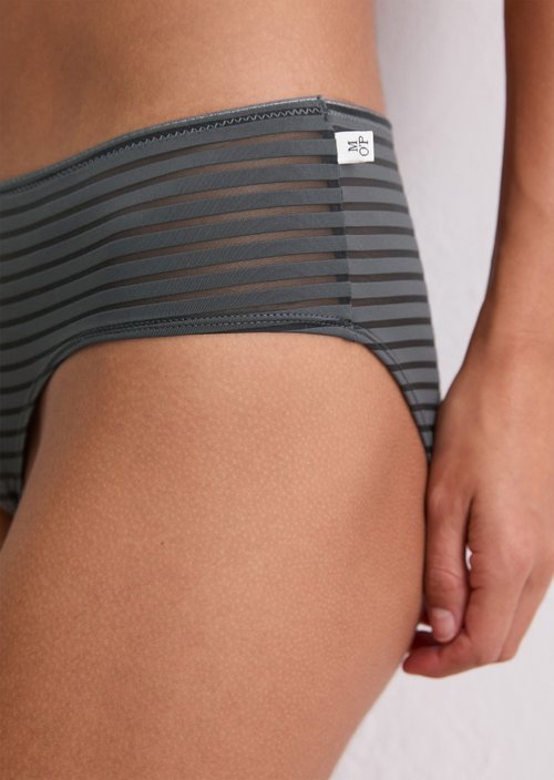 Hipster panty — Grey Pinstripe
