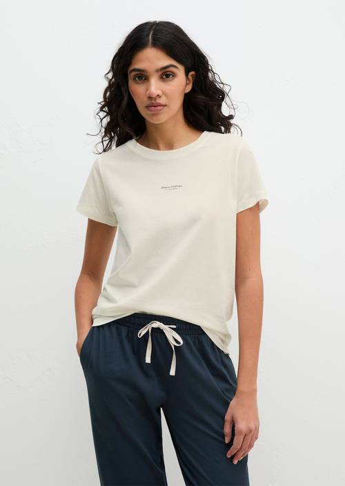 Loungeshirt met korte mouwen White Cotton Q152 - Product afbeelding 1