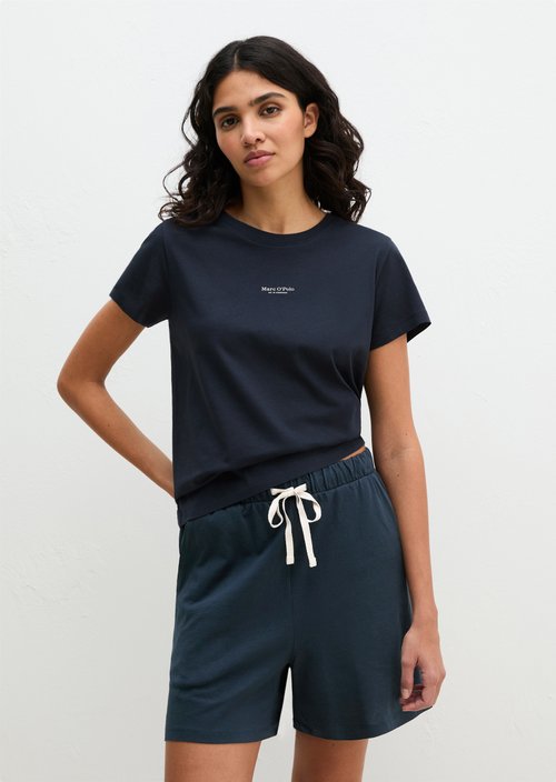 Short-sleeved lounge shirt — Dark Navy Q898