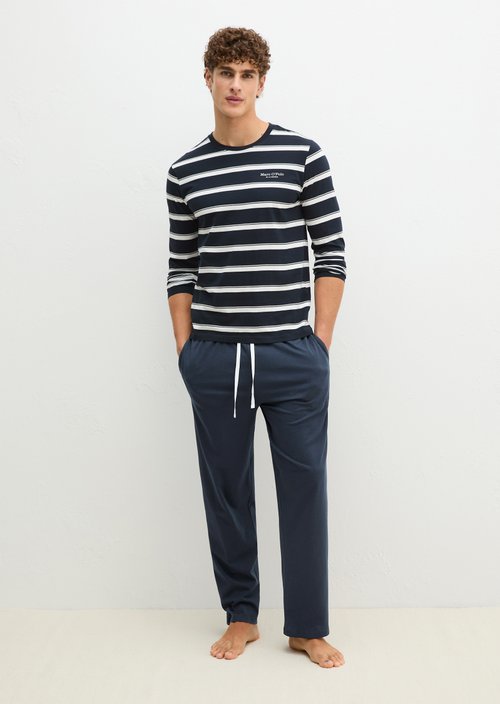 Marc O'Polo Loungeset, Heren, blauw, S, 100% Katoen