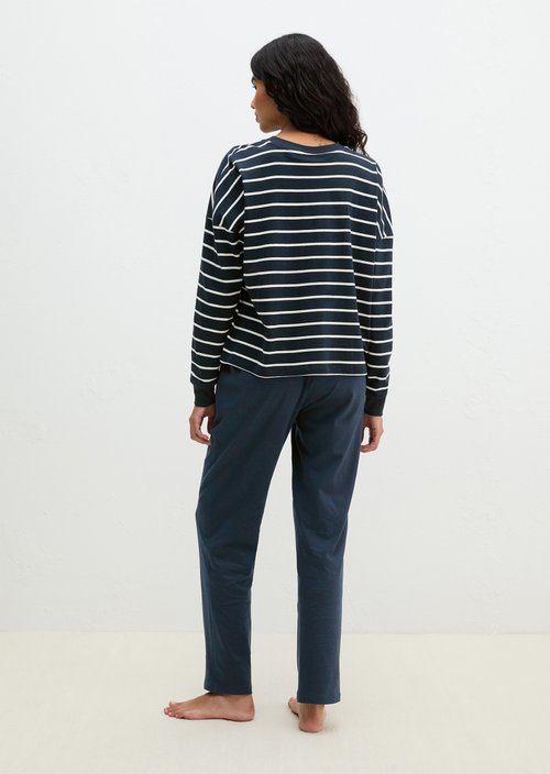 Lounge pyjama set — Dark Navy Stripe/Dark Navy 1