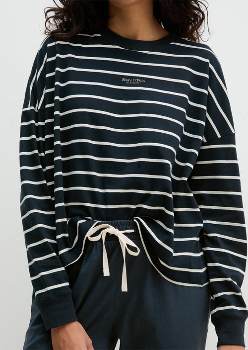 Lounge pyjama set — Dark Navy Stripe/Dark Navy 1
