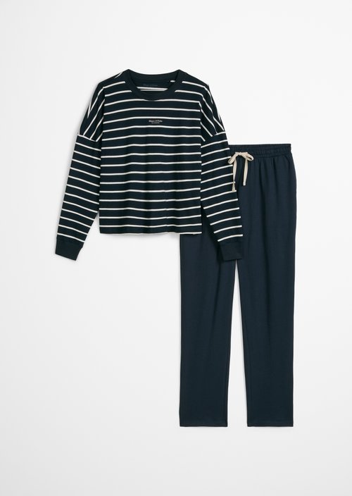Lounge pyjama set — Dark Navy Stripe/Dark Navy 1