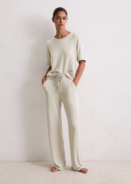 Lounge short-sleeved sweater — Chateau Gray