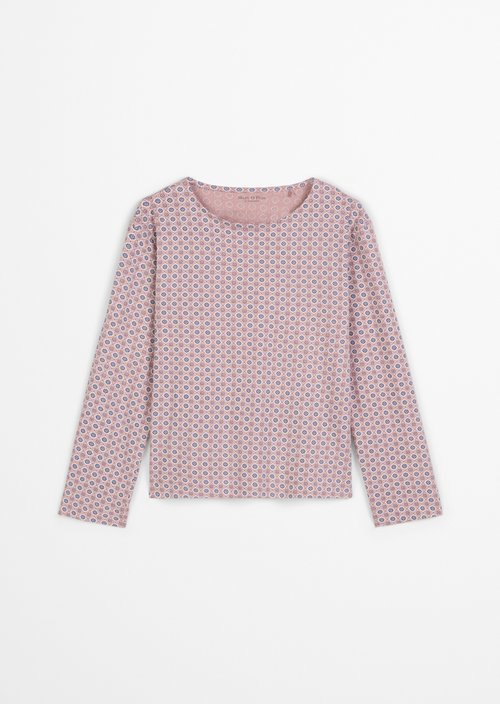 Long-sleeved lounge shirt — Dark Mauve Print