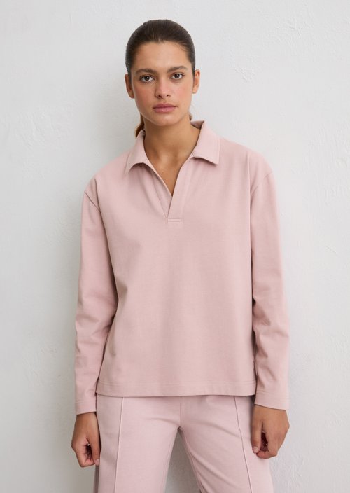 Lounge polo shirt — Dark Mauve
