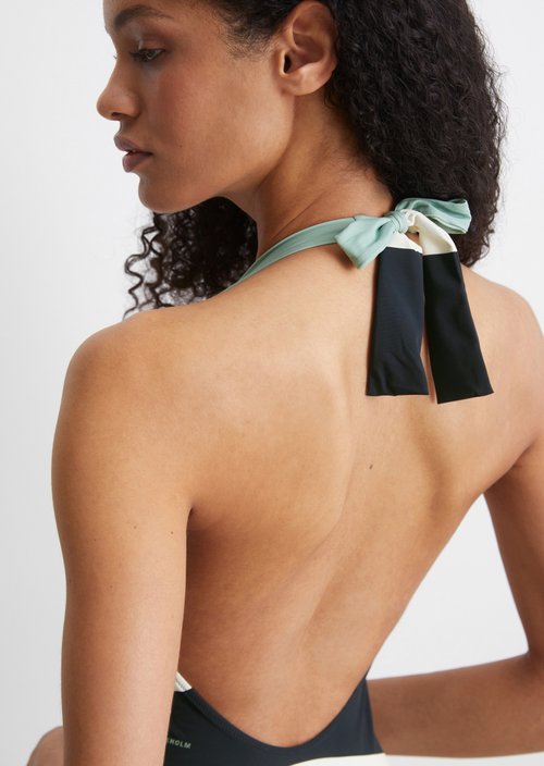 Halter neck swimsuit — Dark Navy Blockstr