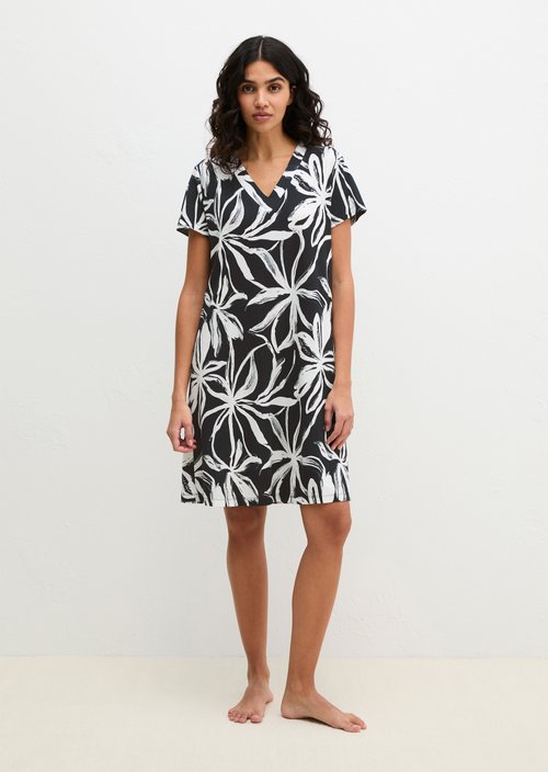 Lounge dress — Black/White