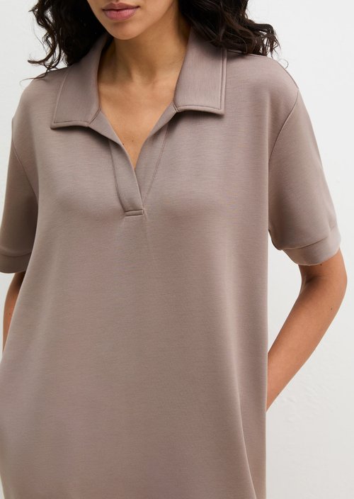 Lounge polo dress — Driftwood