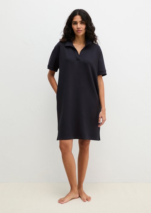 Lounge polo dress — Dark Navy Q898