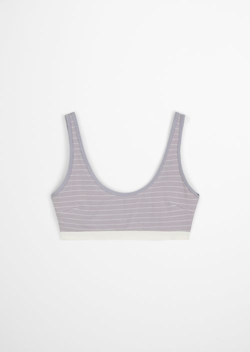 Bustier — Lilac Gray Stripe