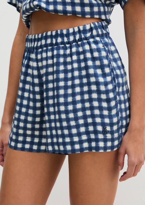 Lounge shorts Navy Peony Check - Product image 2