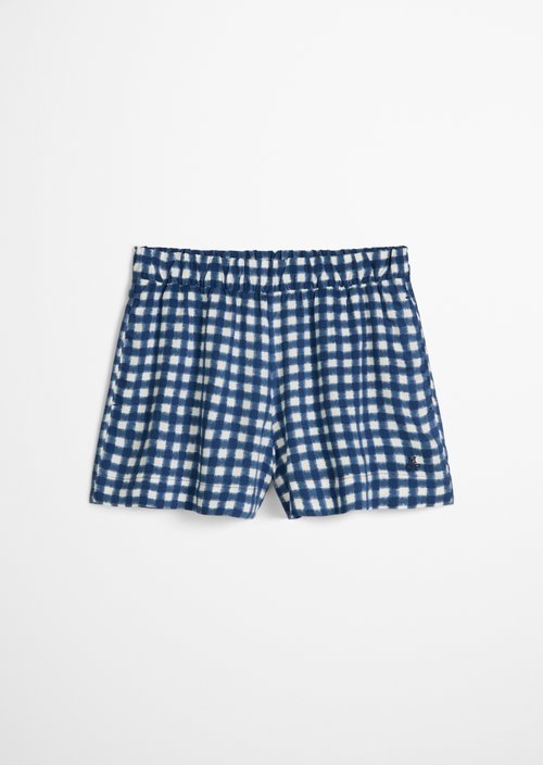 Lounge shorts — Navy Peony Check