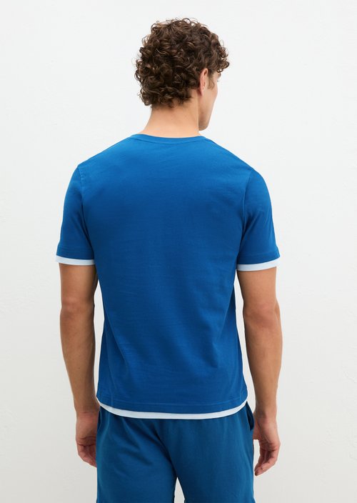 Lounge T-shirt — Navy Peony