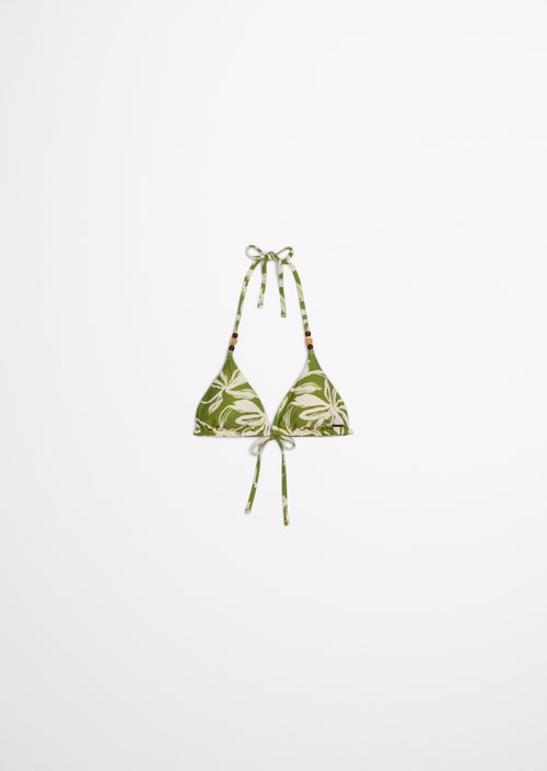 Triangle bikini top — Golden Cypress Print