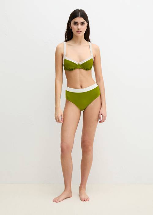 High-waist bikini briefs Golden Cypress - Product image 1