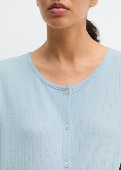 Lounge jersey cardigan — Niagara Mist