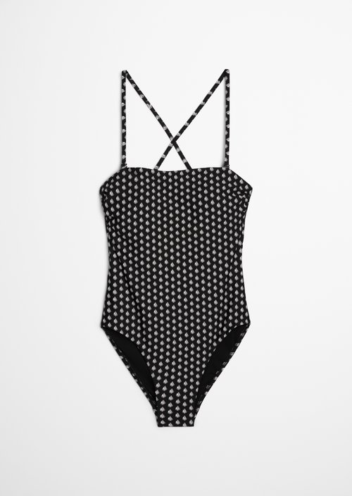 Swimsuit — Black Geo Print