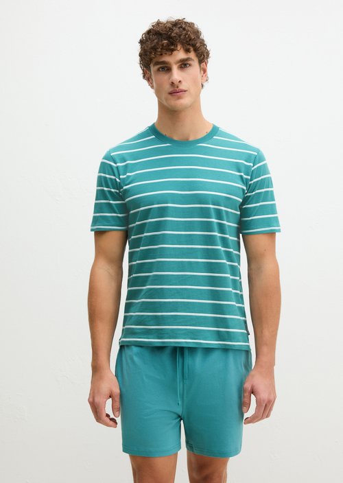 Lounge T-shirt — Brittany Blue Stripe