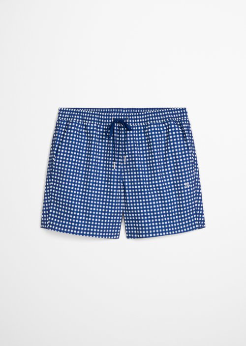 Swimming shorts — Navy Peony Check