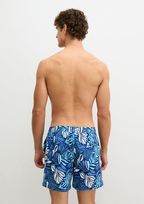 Swimming shorts — Navy Peony Print 2 (alternate view)